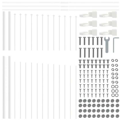 Градска ограда 7 pcs Бяло 170 x 215 см