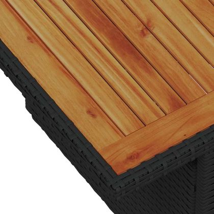 Градински Софа Комплект 9 pcs Черно полиратан