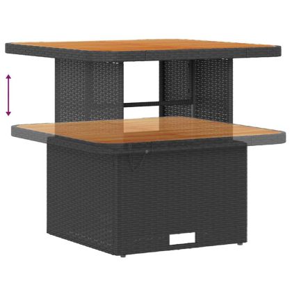 Градински Софа Комплект 10 pcs Черно полиратан