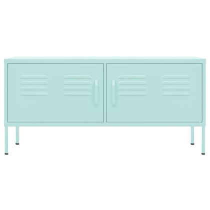 ТВ шкаф, мента, 105x35x50 см, стомана