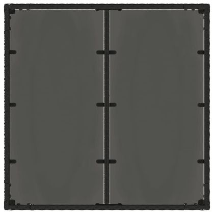 Комплект за хранене в градината 3 pcs Черно полиратан