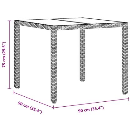 Комплект за хранене в градината 3 pcs Черно полиратан