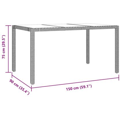 Комплект за хранене в градината 5 pcs Бежово полиратан