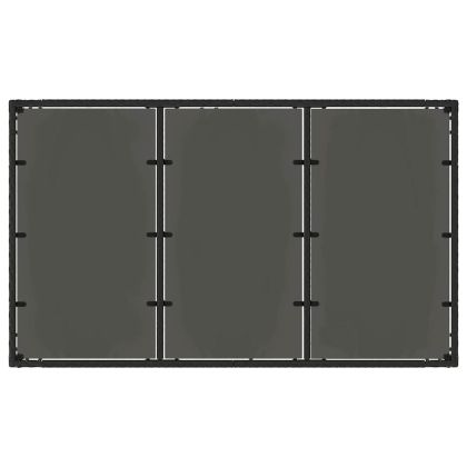 Комплект за хранене в градината 7 pcs Черно полиратан