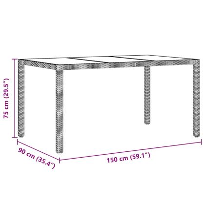 Комплект за хранене в градината 7 pcs Черно полиратан