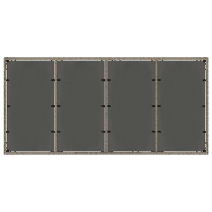 Комплект за хранене в градината 9 pcs Сив полиратан