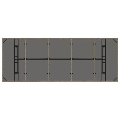 Комплект за хранене в градината 9 pcs Сив Полиратан