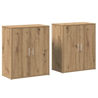 Служебен шкаф 2 pcs Дъб 60 x 31 x 70 см Инженерно дърво