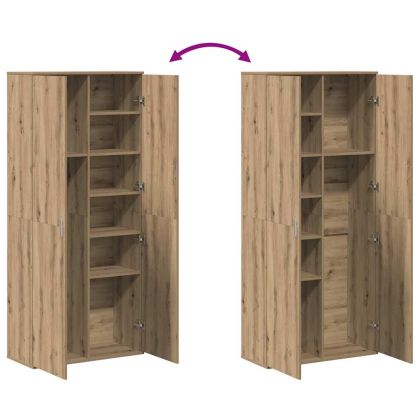 Висока масичка дъб артизан 80 x 35 x 180 см Инженерно дърво