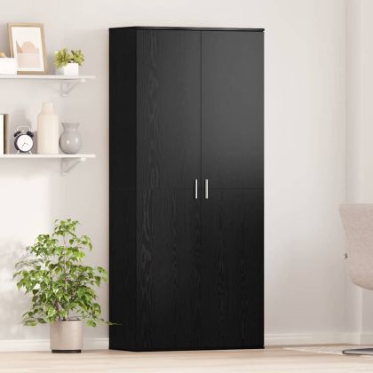 Висока масичка Черен дъб 80 x 35 x 180 см Инженерно дърво