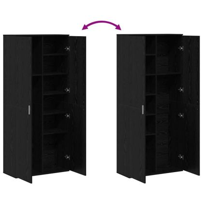 Висока масичка Черен дъб 80 x 35 x 180 см Инженерно дърво