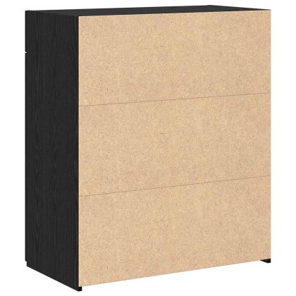 Шкаф за съхранение с чекмедже Черен дъб 80 x 42.5 x 93.5 см