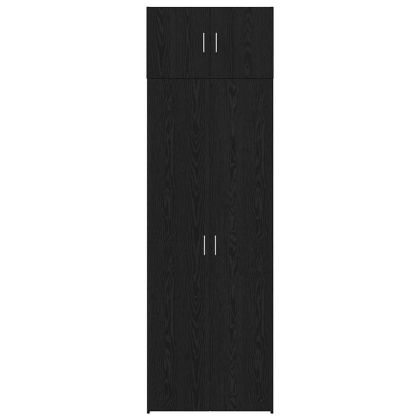 Шкаф за съхранение Черен дъб 70 x 42.5 x 225 см Инженерно дърво