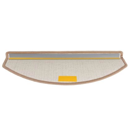 Изтривалки за стълби, 20 бр., 65x24x4 см, светлокафяви, полукръгли, големи