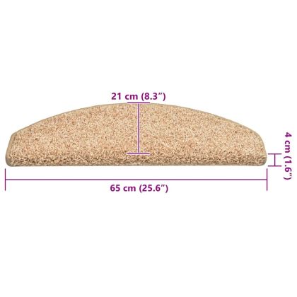 Изтривалки за стълби, 30 бр., 65x21x4 см, златни, полукръгли, големи