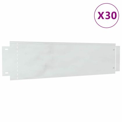Ограничители за тревни площи 30 pcs Сребрист 100 x 25 cm