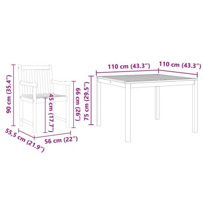 Комплект за хранене в градината 5 pcs Кафяво