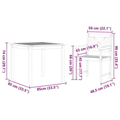 Комплект за хранене в градината 5 pcs Кафяво