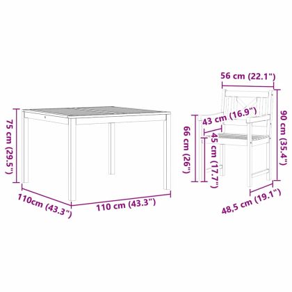 Комплект за хранене в градината 3 pcs Кафяво