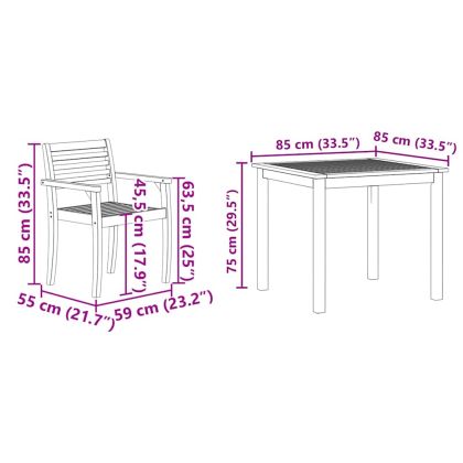 Комплект за хранене в градината 3 pcs Кафяво
