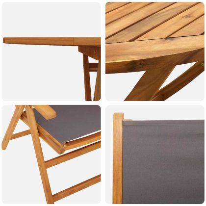 Комплект за хранене в градината 7 pcs Антрацит