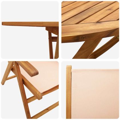 Комплект за хранене в градината 5 pcs Бежово