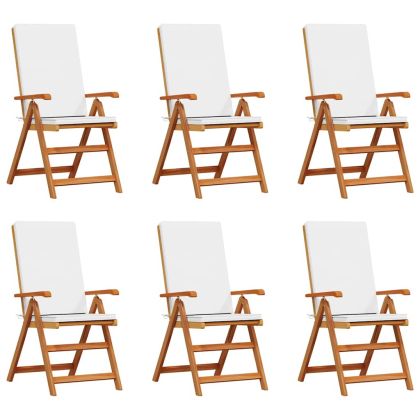 Градински стол с възглавница 6 pcs Кафяво 57 x 71.5 x 104см