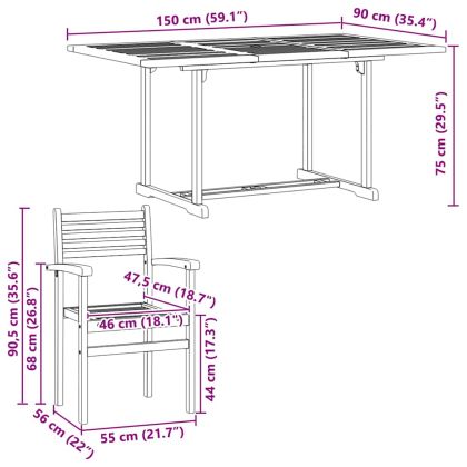 Комплект за хранене в градината 5 pcs Естествен