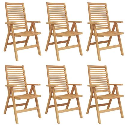 Градински стол 6 pcs Кафяво 52 x 64.5 x 108 см