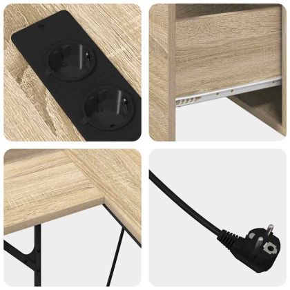 Бюро с чекмедже Сонома дъб 182 x 101 x 87,5 см Инженерно дърво