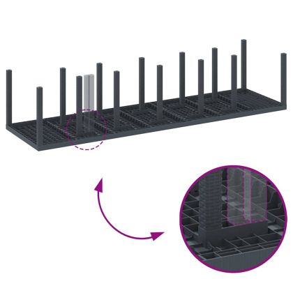 Градинска маса за хранене Антрацит 350 x 100 x 73 см полиратан
