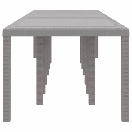 Градинска маса за хранене Светлосиво 400 x 100 x 73 см