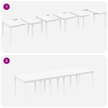 Комплект за хранене в градината 13 pcs Бял и Светло сив