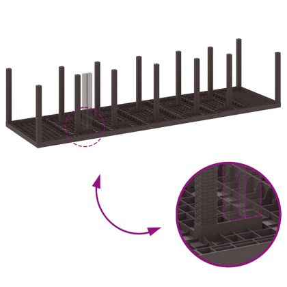 Комплект за хранене в градината 15 pcs Кафяво Ратан Polt
