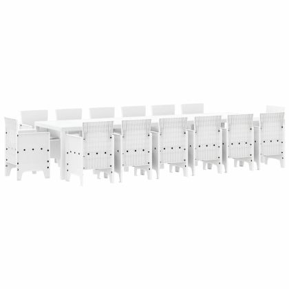 Комплект за хранене в градината 15 pcs Бяло Ратан Polt