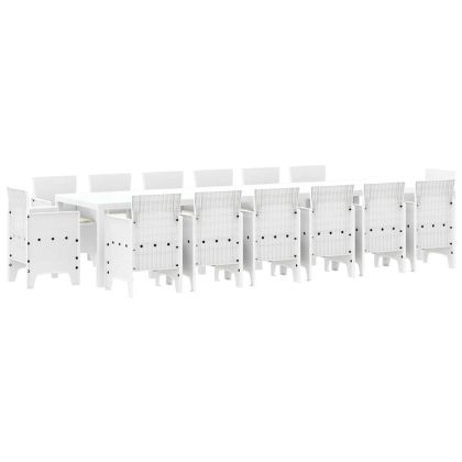 Комплект за хранене в градината 15 pcs Бяло Ратан Polt