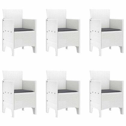 Комплект за хранене в градината 7 pcs Бяло Ратан Polt