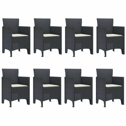 Комплект за хранене в градината 9 pcs Антрацит Ратан Polt