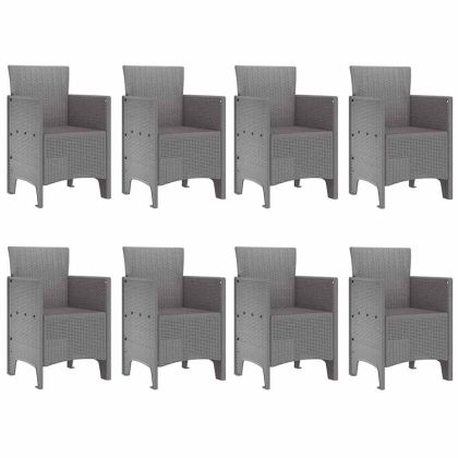 Комплект за хранене в градината 9 pcs Бяло Ратан Polt