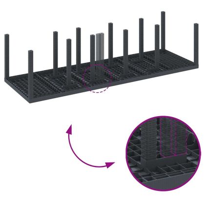Градински комплект за хранене с възглавници 11 pcs Антрацит