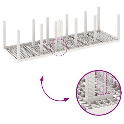 Комплект за хранене в градината с възглавница 11 pcs Бяло