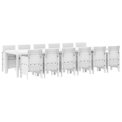 Комплект за хранене в градината 13 pcs Бяло Ратан Polt