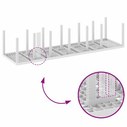 Комплект за хранене в градината 13 pcs Бяло Ратан Polt