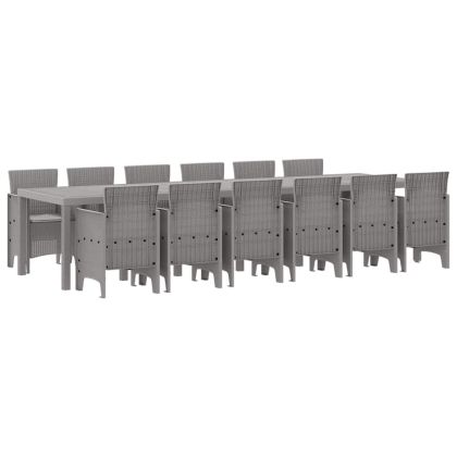 Комплект за хранене в градината 13 pcs Светлосиво Ратан Polt