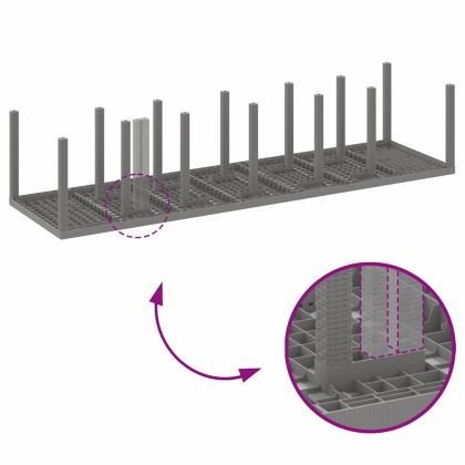 Комплект за хранене в градината 13 pcs Светлосиво Ратан Polt