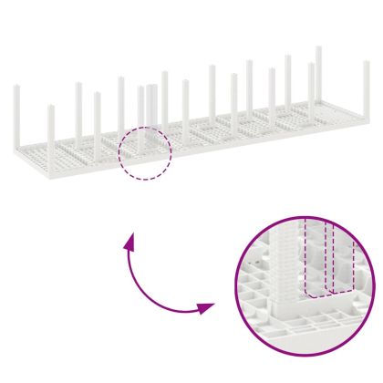 Градински комплект за хранене с възглавници 15 pcs Бяло ПП