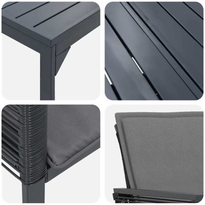 Комплект за хранене в градината 9 pcs Антрацит