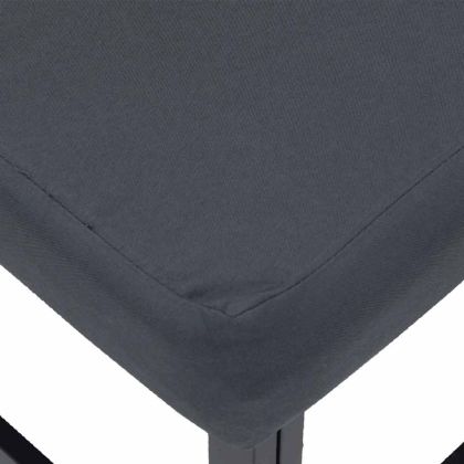 Градински Софа Комплект с възглавница 4 pcs Черен Алуминий