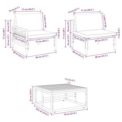 Градински Софа Комплект 8 pcs Антрацит Стомана & Плат