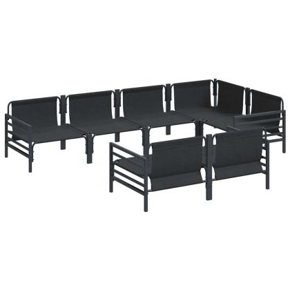 Градински Софа Комплект 7 pcs Антрацит Стомана & текстил